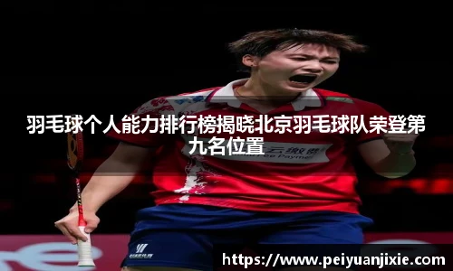 羽毛球个人能力排行榜揭晓北京羽毛球队荣登第九名位置